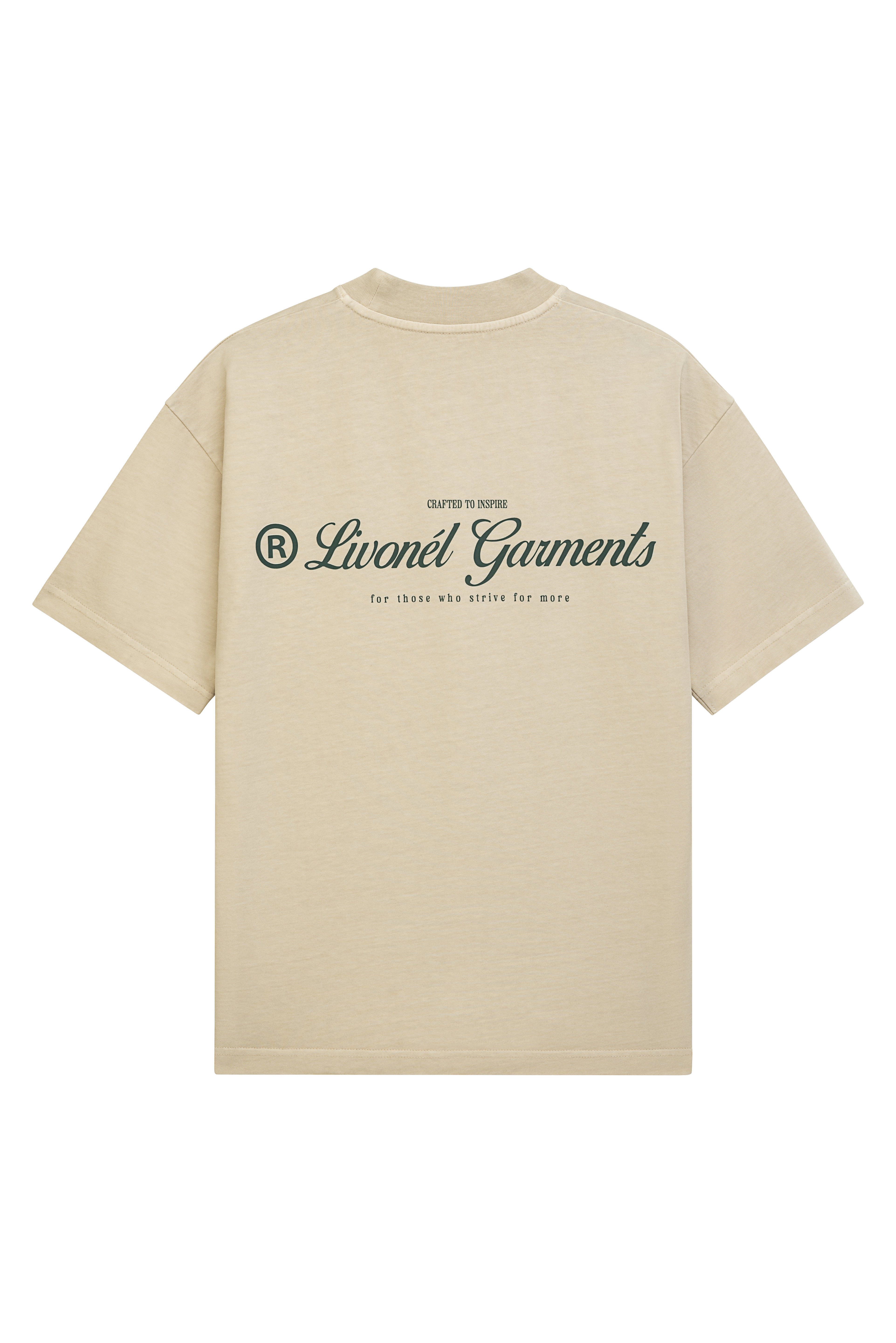 Livonél Silkroad Tee Creme Rückseite — Old Money Fashion Herren